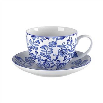 Tazas de café con platillos