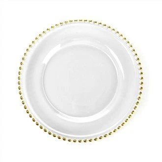 Platos cuadrados de vidrio transparente para Navidad