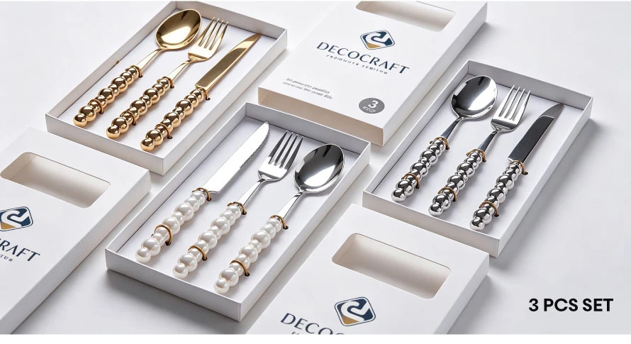 ceramic handle cutlery set 4